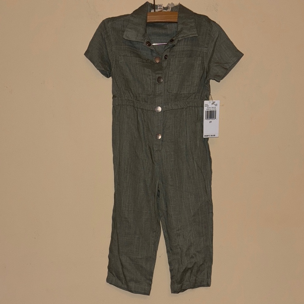 NWT Jessica Simpson Toddler’s Olive Green One Piece Size 2T